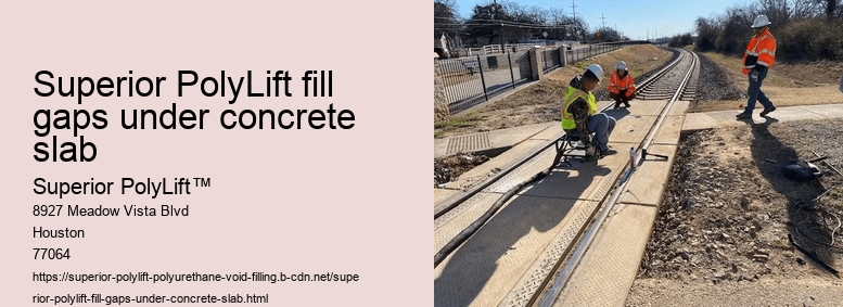Superior PolyLift fill gaps under concrete slab